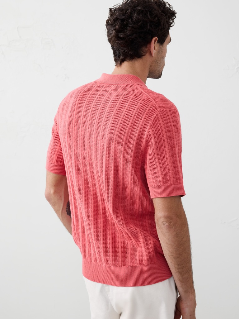 Textured Sweater Polo