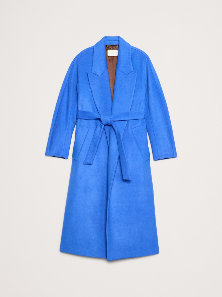 Italian Wool-Cashmere Wrap Coat