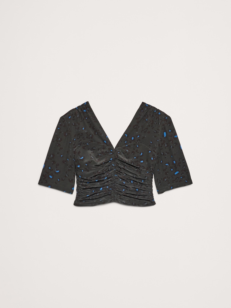 Matte Silk Ruched Top