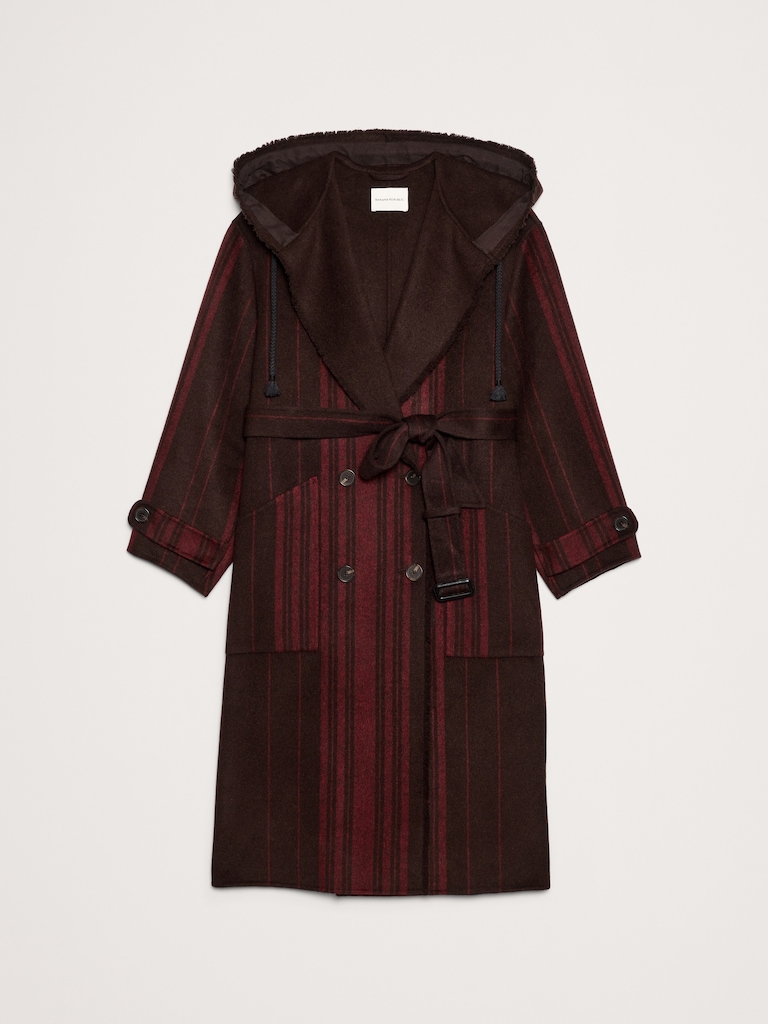 Double-Faced Wool-Blend Parka Coat