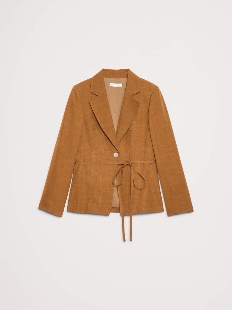 Seamed Belted Blazer