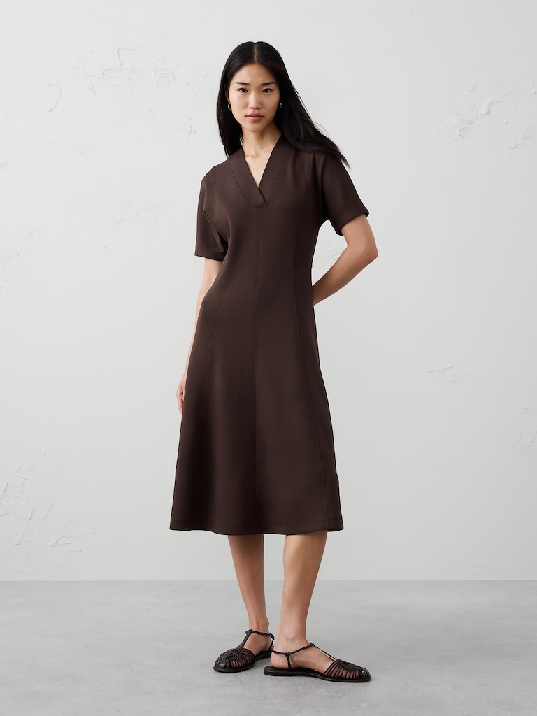 Soft Touch V-Neck Midi Dress