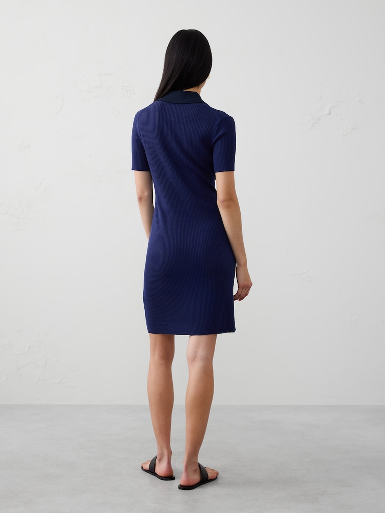 Polo Knee-Length Sweater Dress