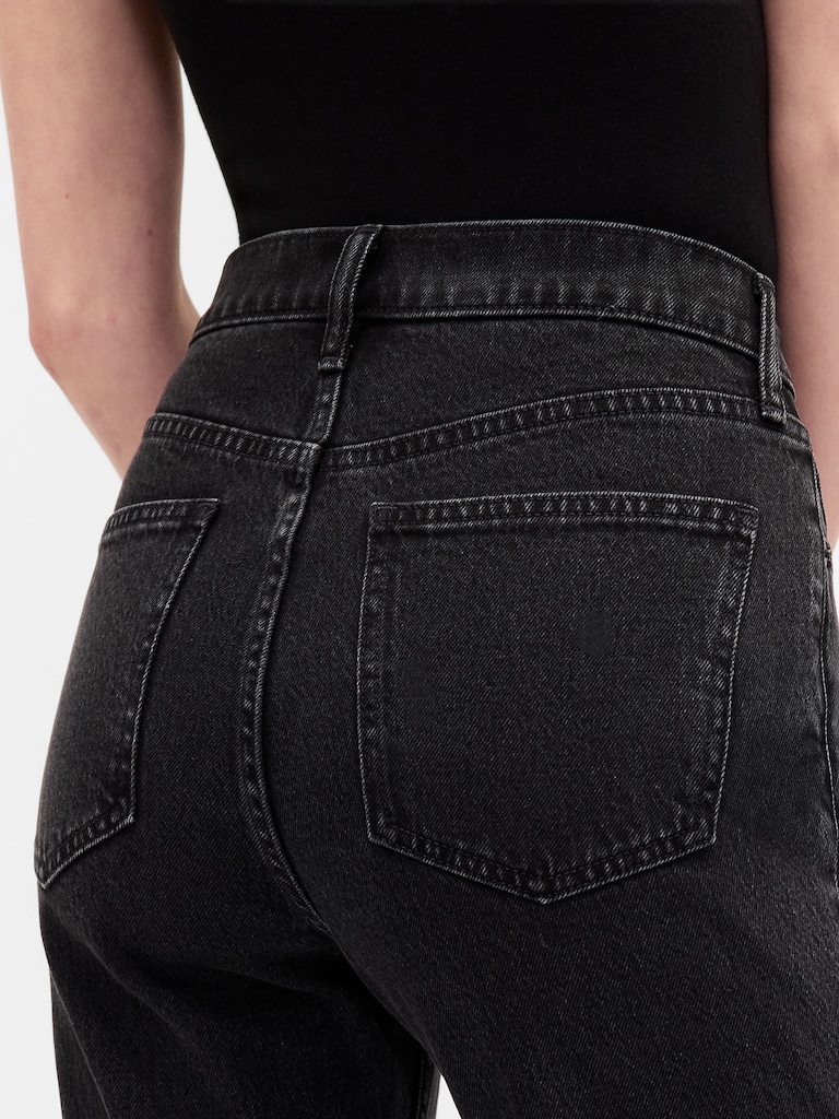 High Rise ’90s Slim Straight Crop Jeans