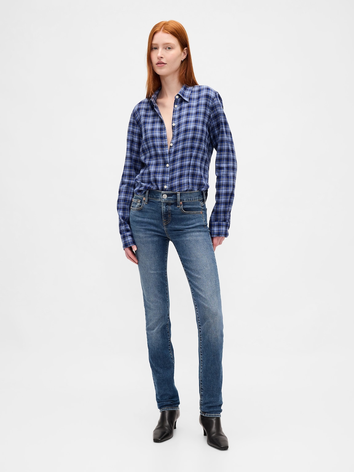 Flannel Fitted Plaid Shirt