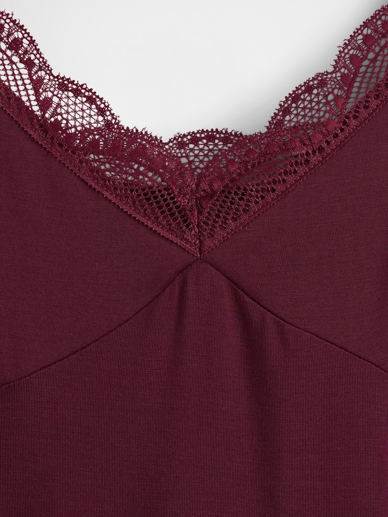 Modal Lace-Trim PJ Dress