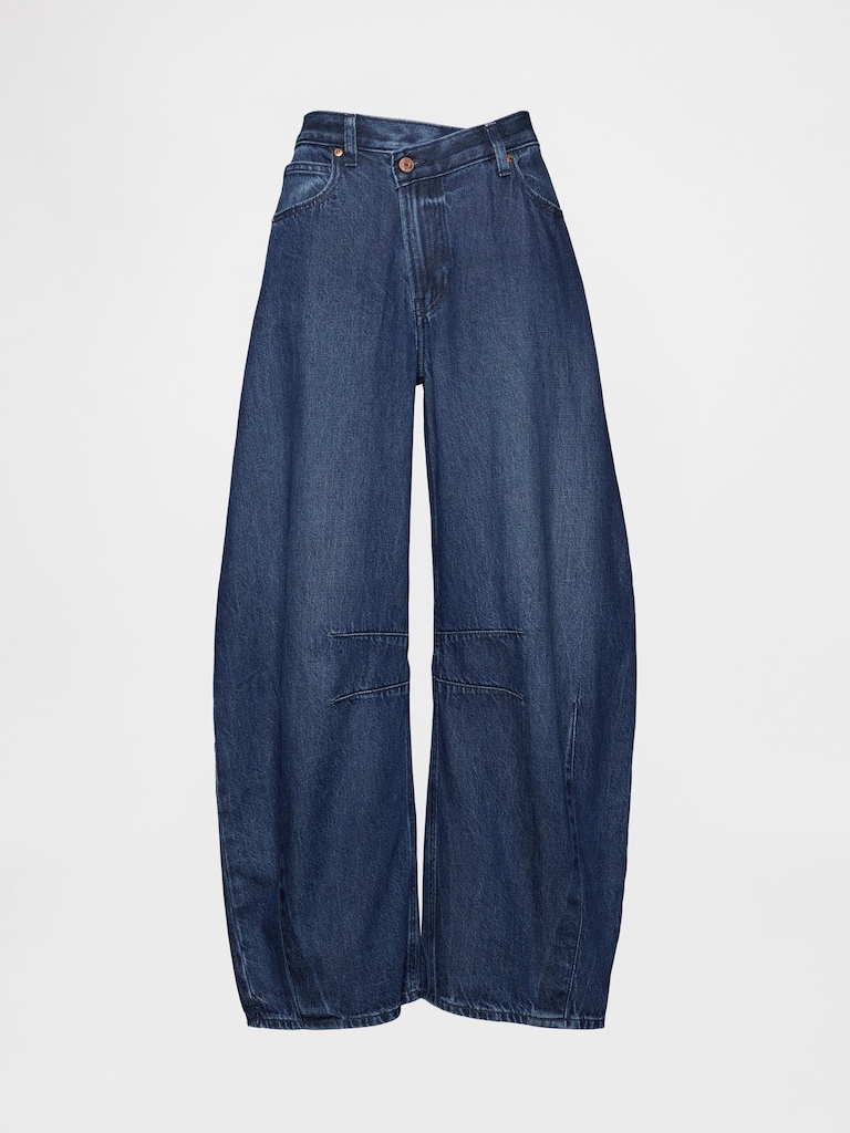 High Rise UltraSoft Crossover Horseshoe Jeans