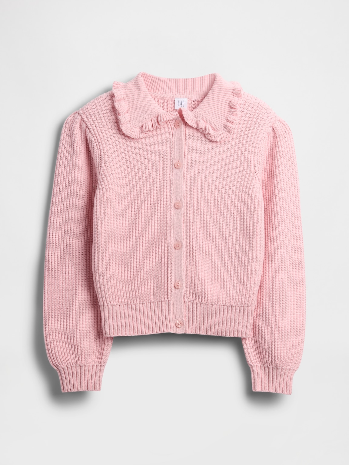 Kids Ruffle Collar Cardigan