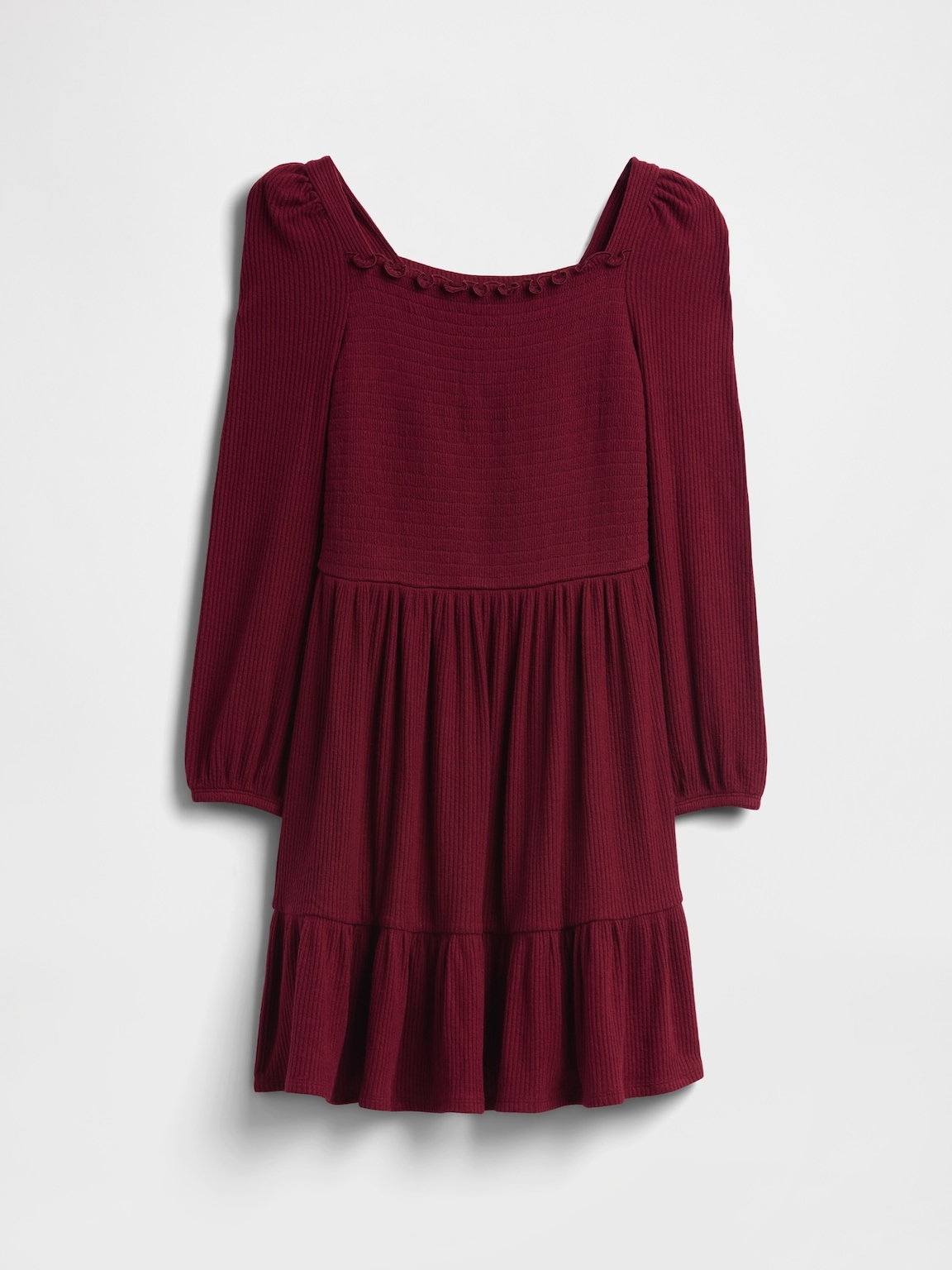 Kids Softspun Smocked Square-Neck Dress