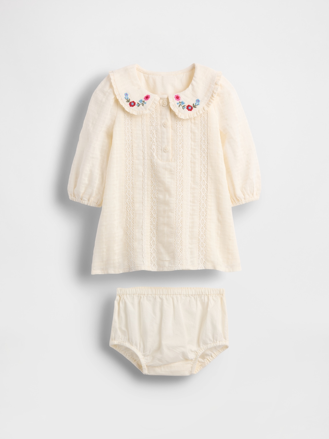 Baby Embroidered Dress Set