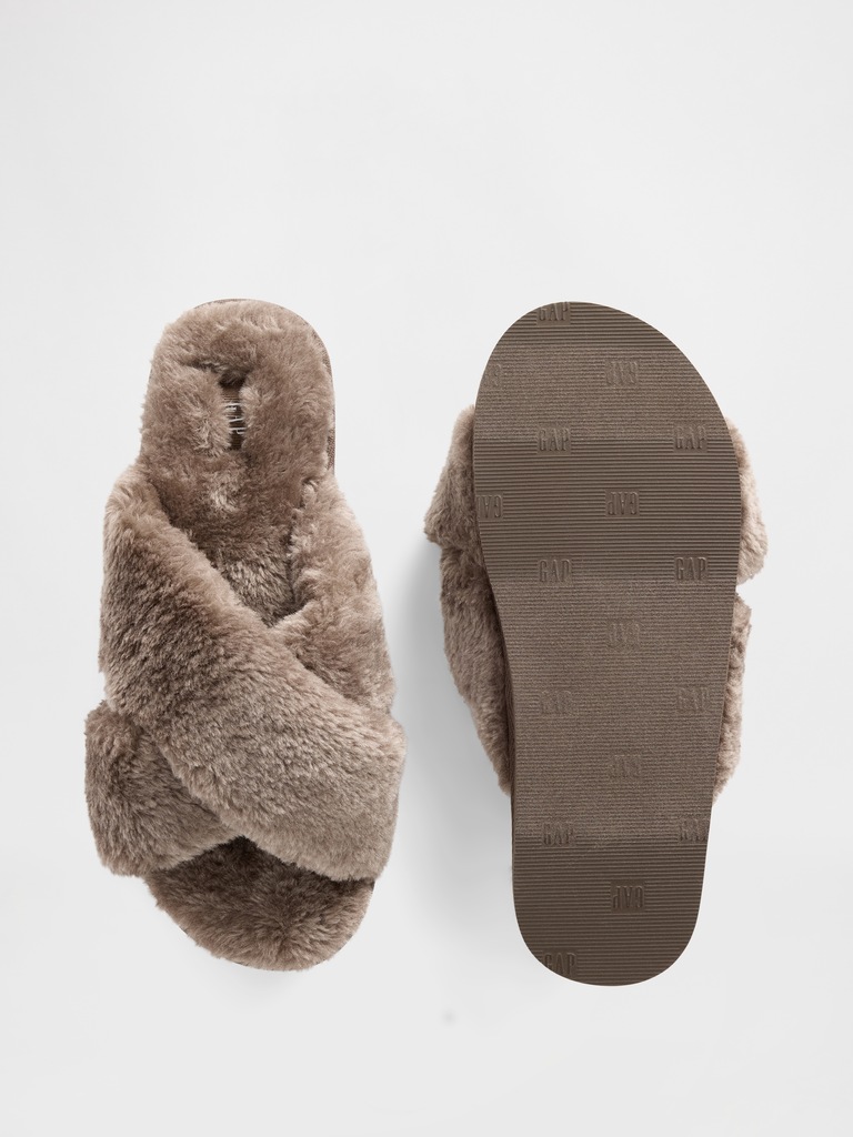 Faux-Fur Slippers
