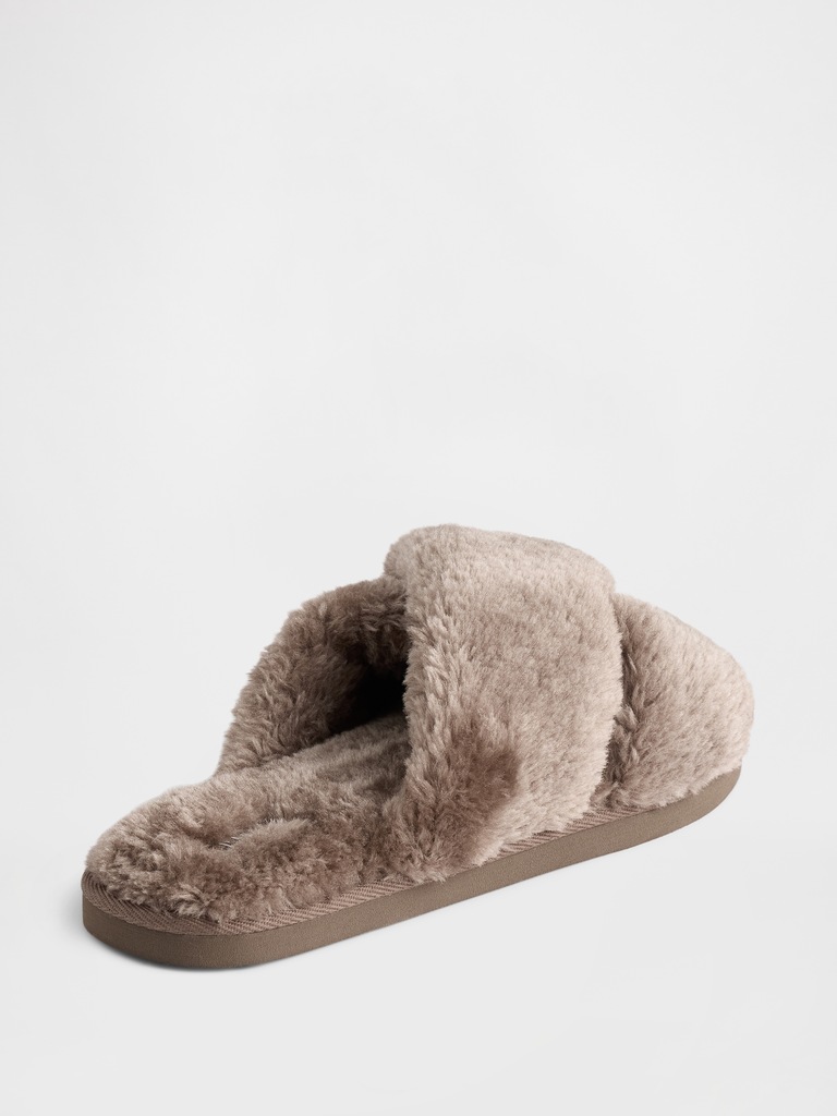 Faux-Fur Slippers