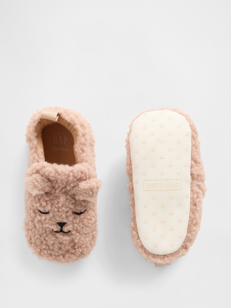 Baby Brannan Bear Sherpa Slippers