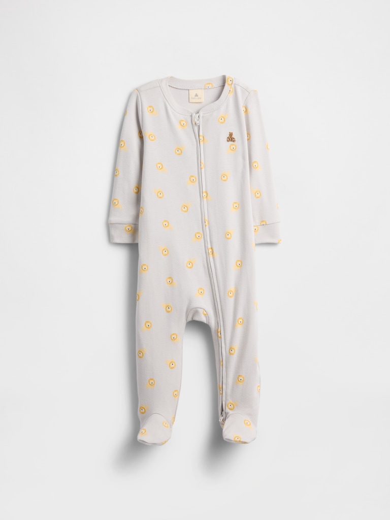 Baby Print Two-Way Zip One-Piece