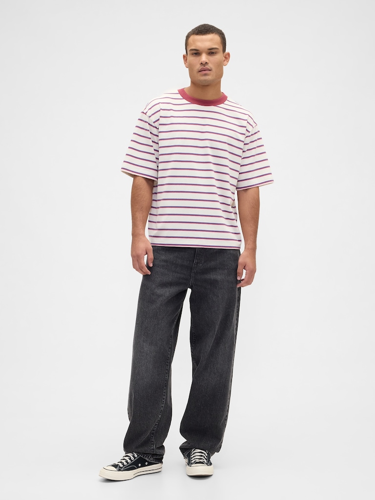 Vintage Soft Stripe Boxy T-Shirt
