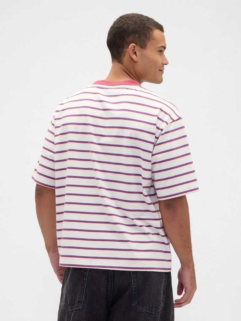 Vintage Soft Stripe Boxy T-Shirt