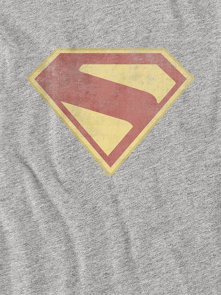 Kids Superman 2025 Logo Full Color Distress Graphic T-Shirt
