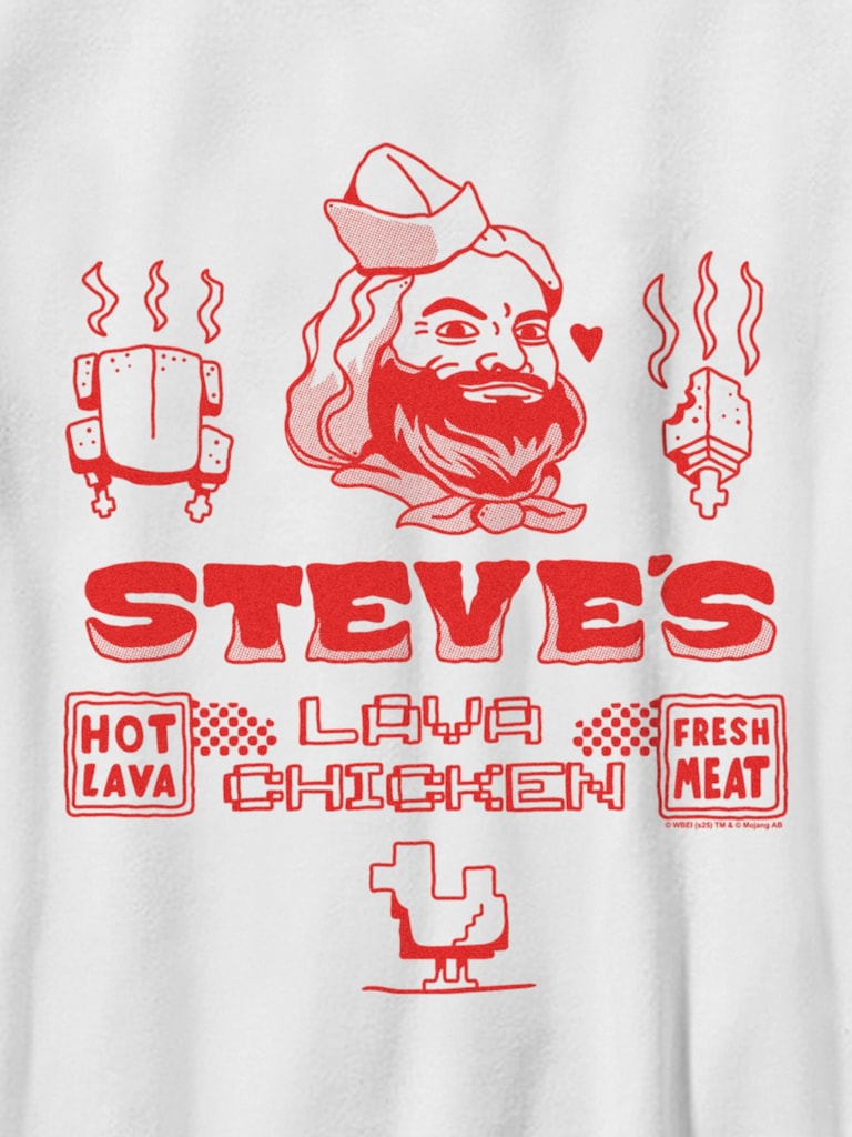 Minecraft Steves Lava Chicken Graphic T-Shirt For Kids