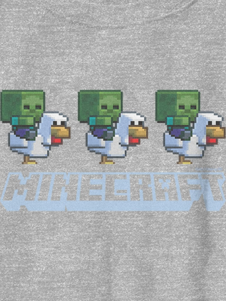 Minecraft Mini Chicken Jockey Graphic T-Shirt For Kids
