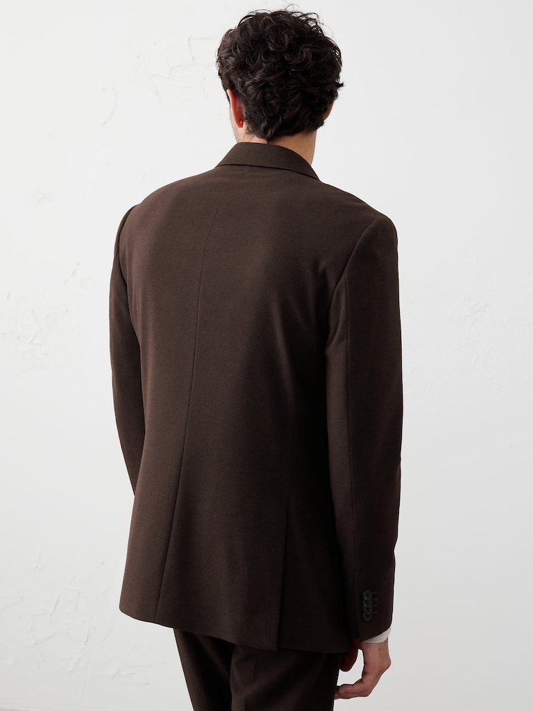 Tailored-Fit Soft Flannel Suit Jacket