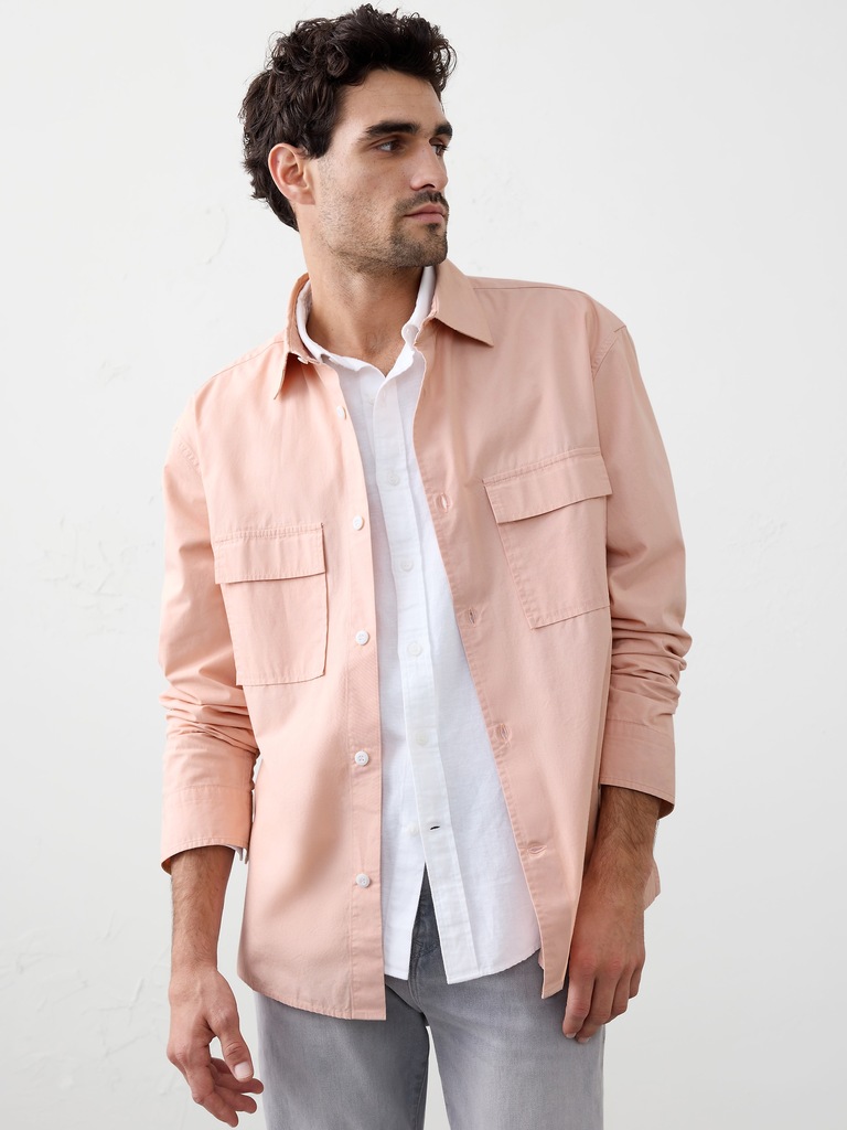 Relaxed-Fit Poplin Overshirt