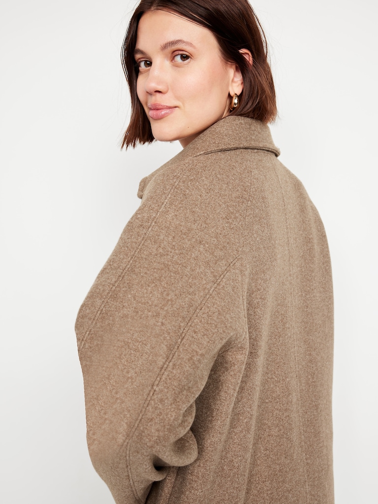 Relaxed Button-Front Mac Coat