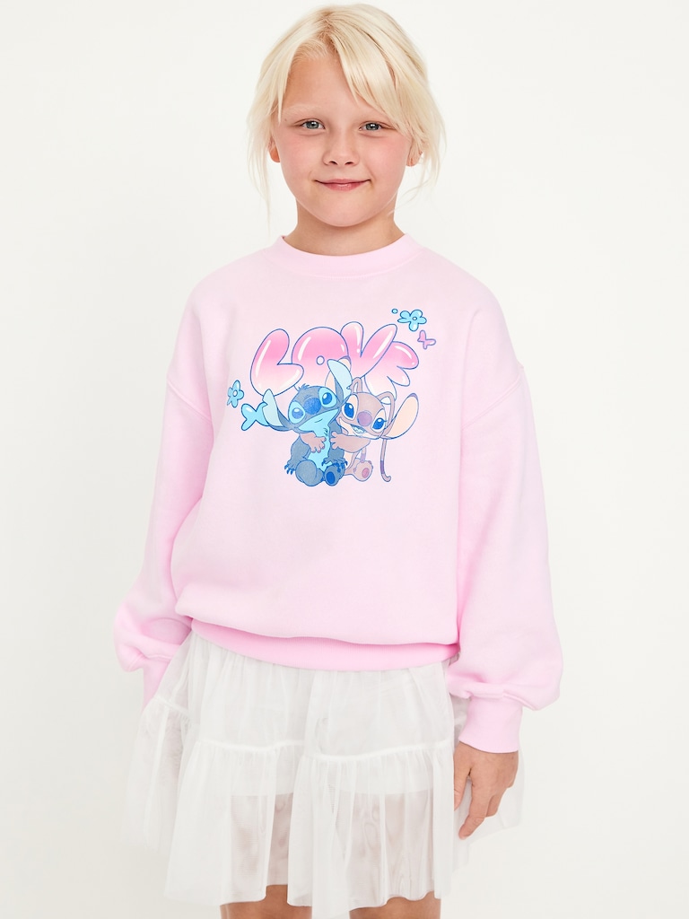 Disney© Lilo & Stitch Oversized Graphic Tunic Sweatshirt for Girls