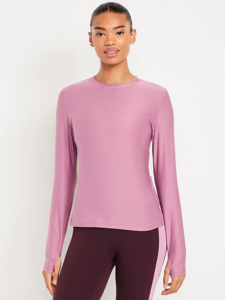 CloudMotion Keyhole Wrap Back Top