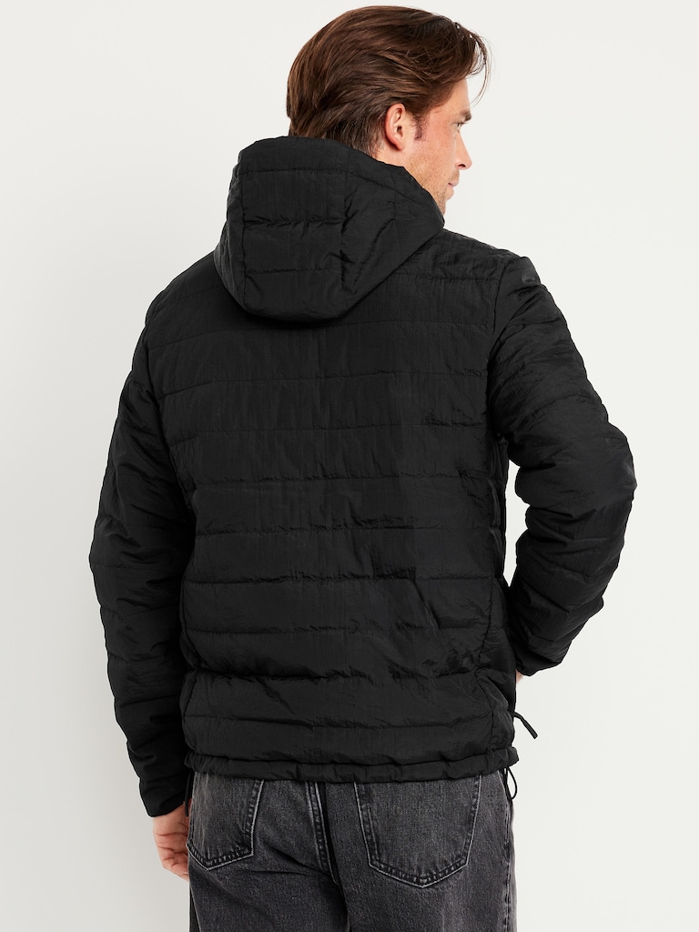Water-Resistant Narrow-Channel Nylon Puffer Jacket