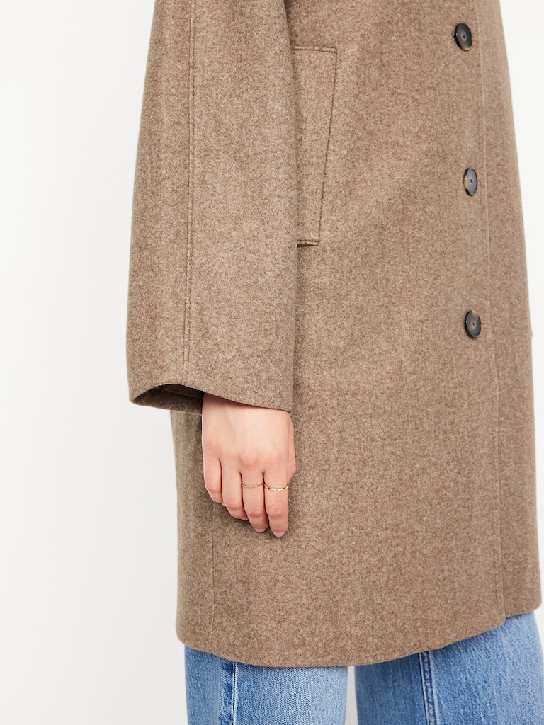 Relaxed Button-Front Mac Coat
