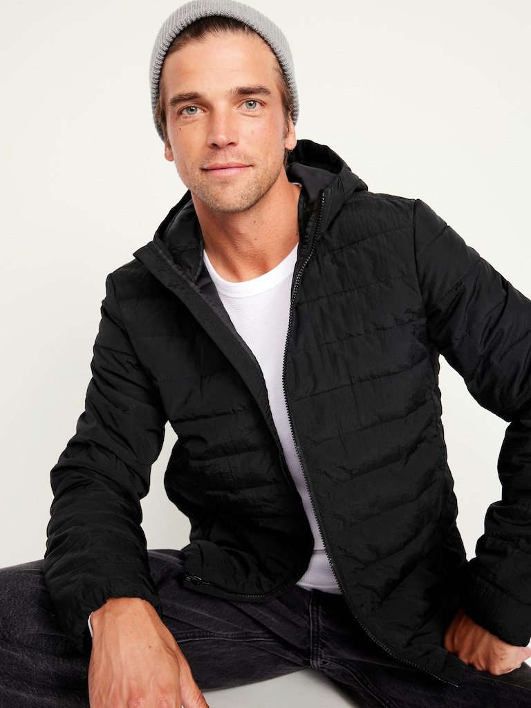 Water-Resistant Narrow-Channel Nylon Puffer Jacket