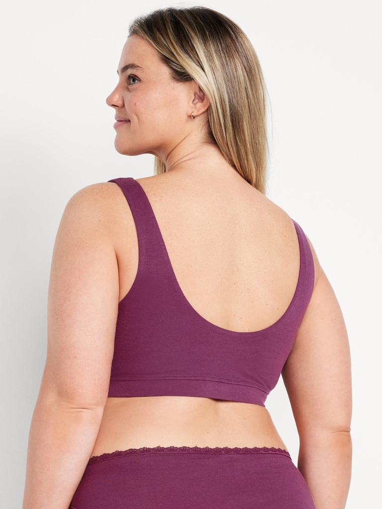 Ruched Cotton Bralette