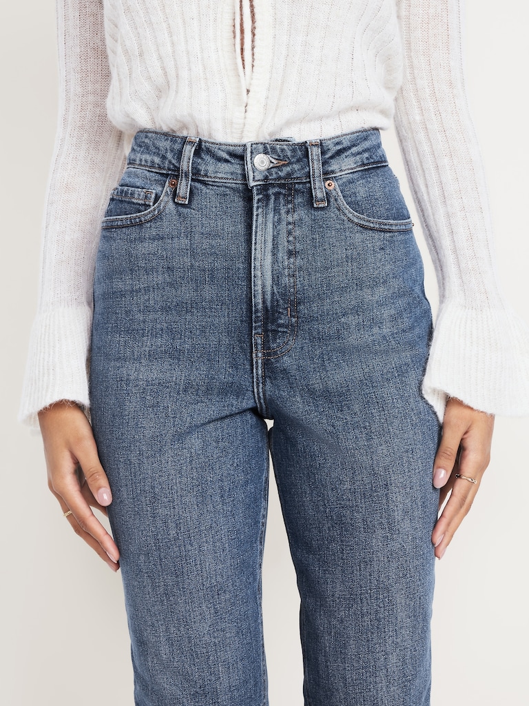 Extra High-Waisted Straight Jeans