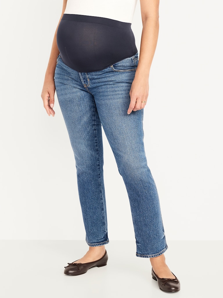 Maternity Full-Panel Vintage Slim Jeans