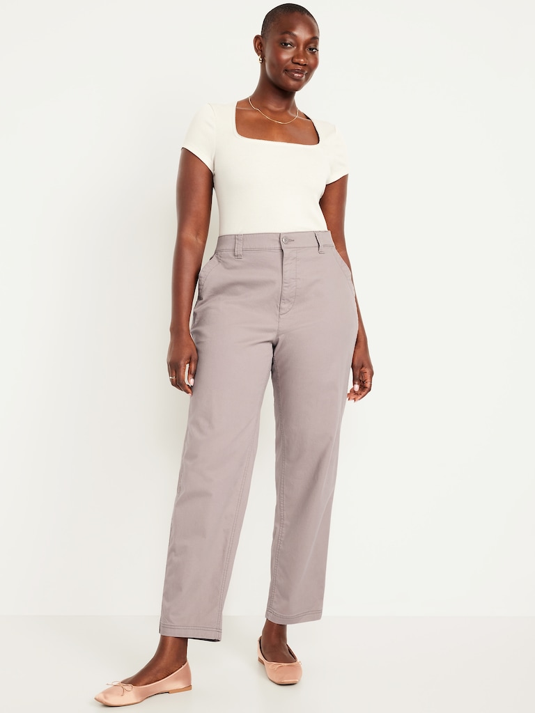 High-Waisted OGC Chino Tapered Straight Pants