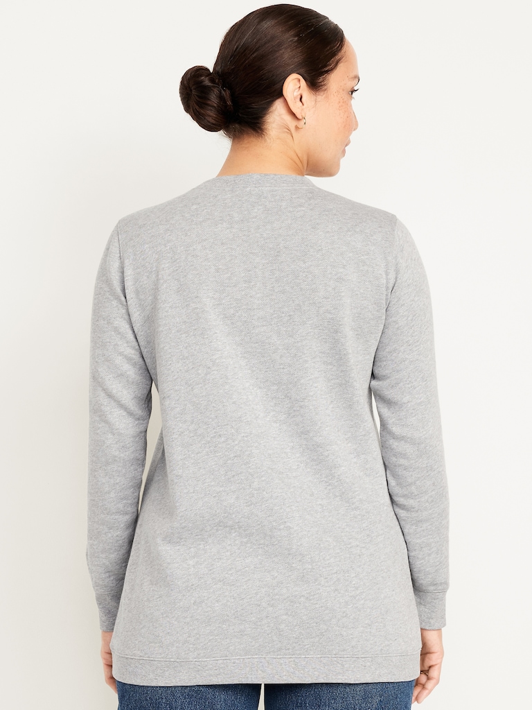Maternity SoComfy Crossover Nursing Tunic Sweatshirt