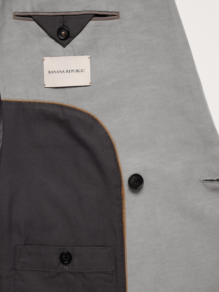 Relaxed Tencel™-Linen Double-Breasted Suit Jacket