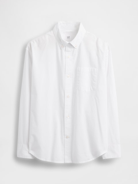 Kids Poplin Uniform Relaxed Shirt