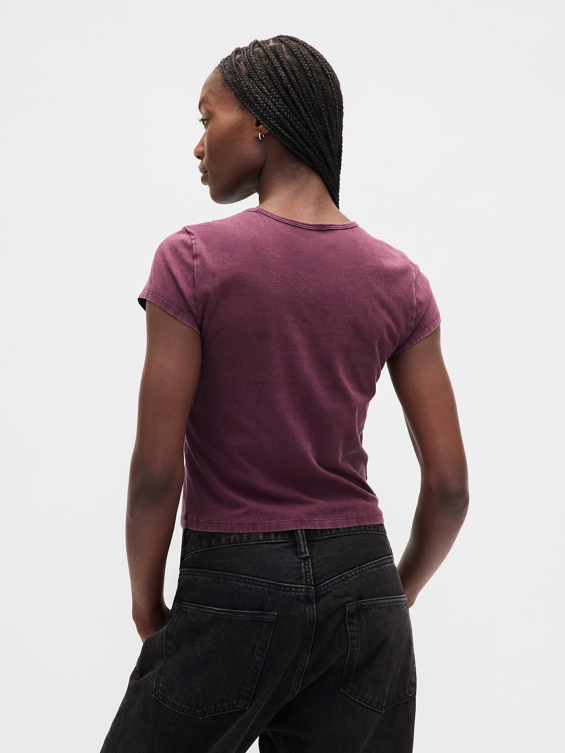 Cotton Jersey Crop Logo T-Shirt