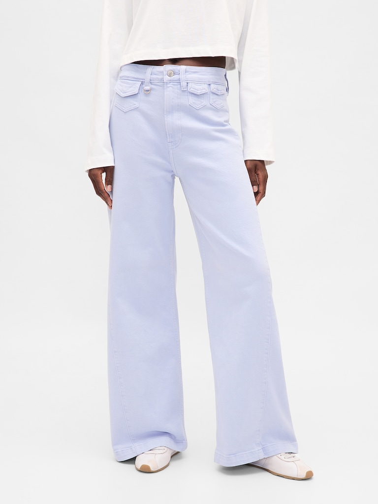 Extra High Rise Stride Wide-Leg Jeans