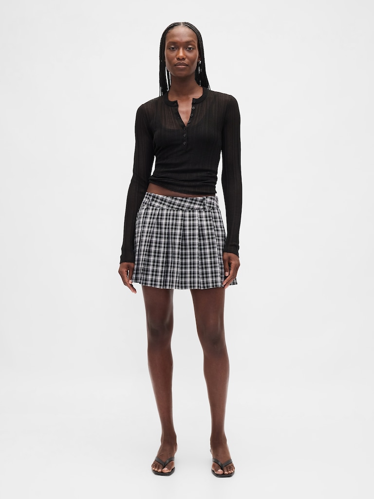 Pleated Mini Skort