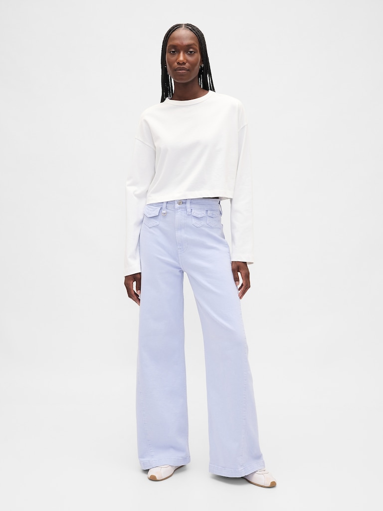 Extra High Rise Stride Wide-Leg Jeans