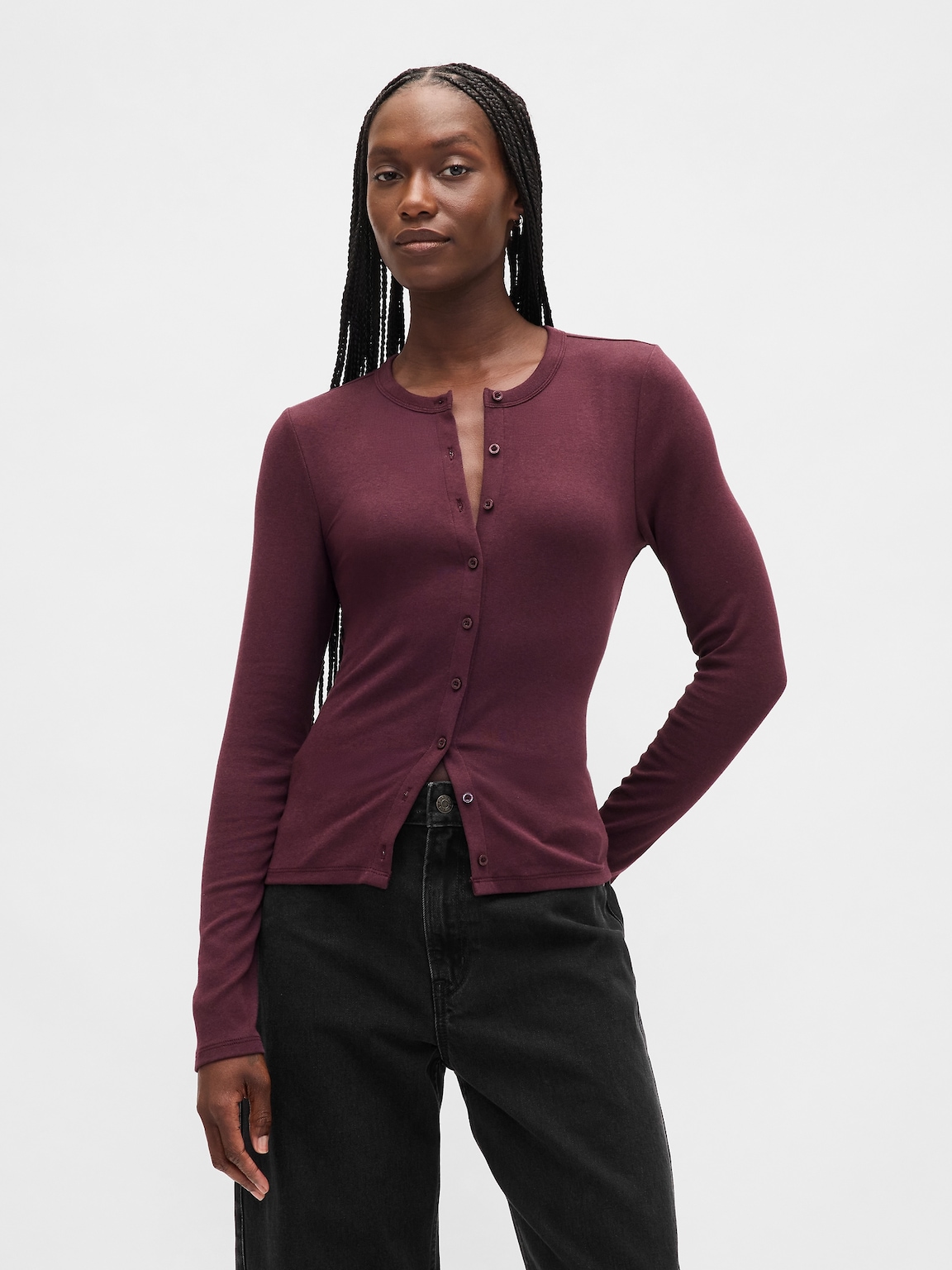 Modern Crewneck Cardigan