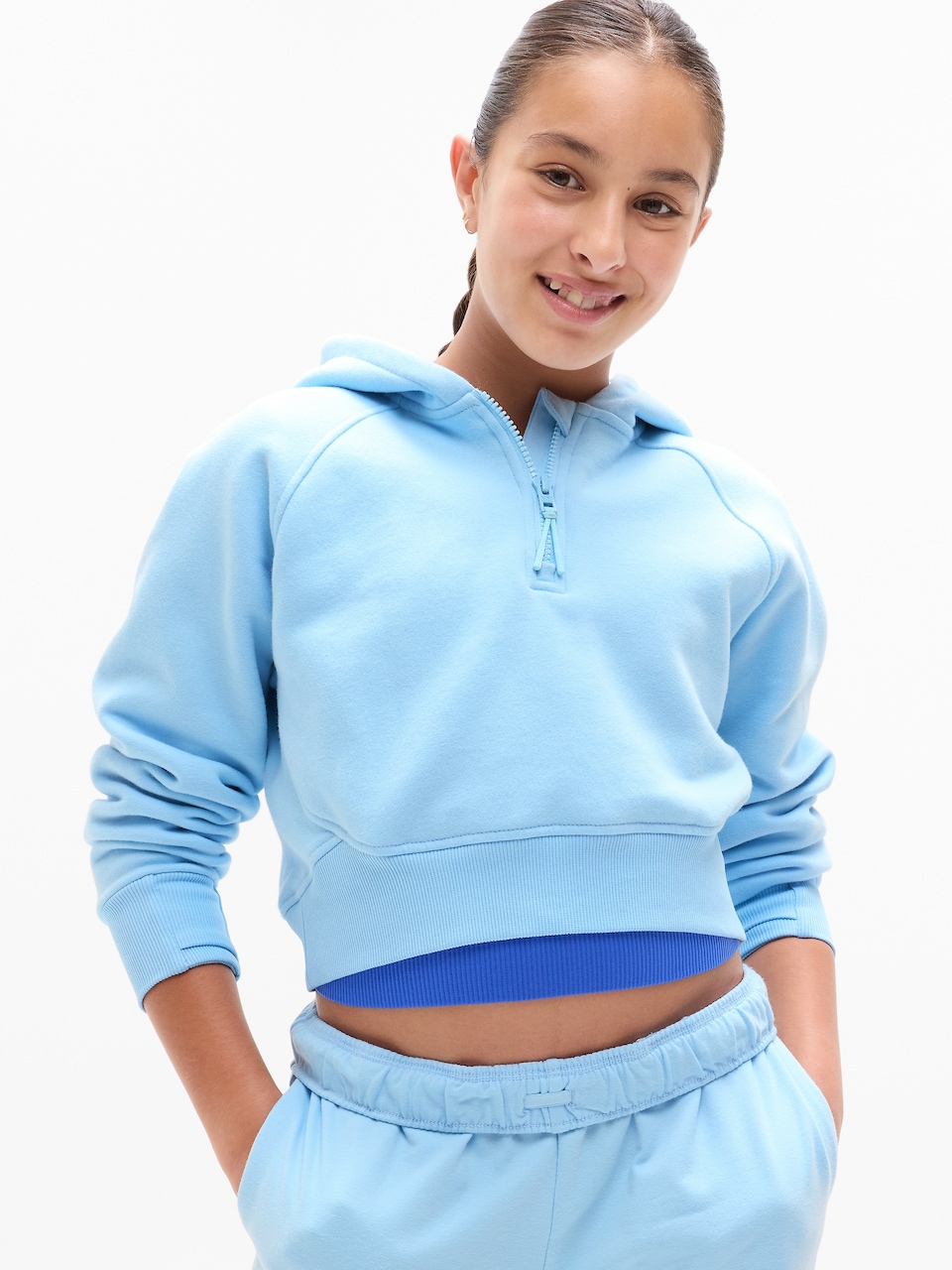 Athleta Girl All Day Half Zip Hoodie