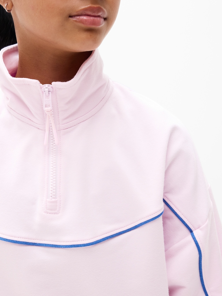 Athleta Girl School Vibes 1/4 Zip Sweatshirt
