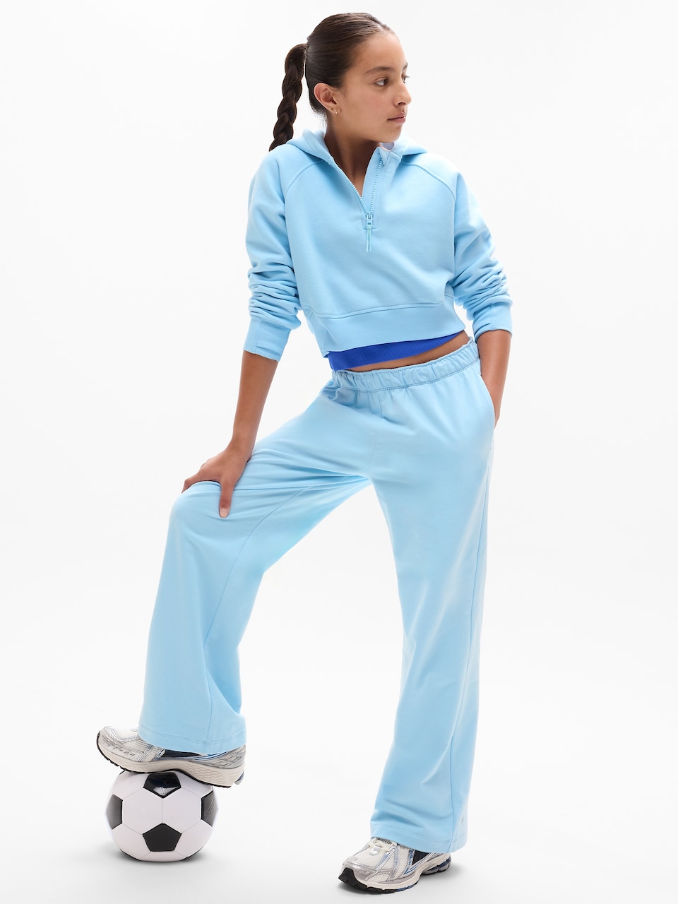Athleta Girl All Day Half Zip Hoodie