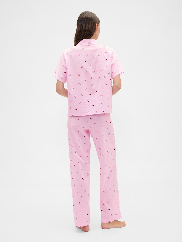 Print Poplin PJ Pants