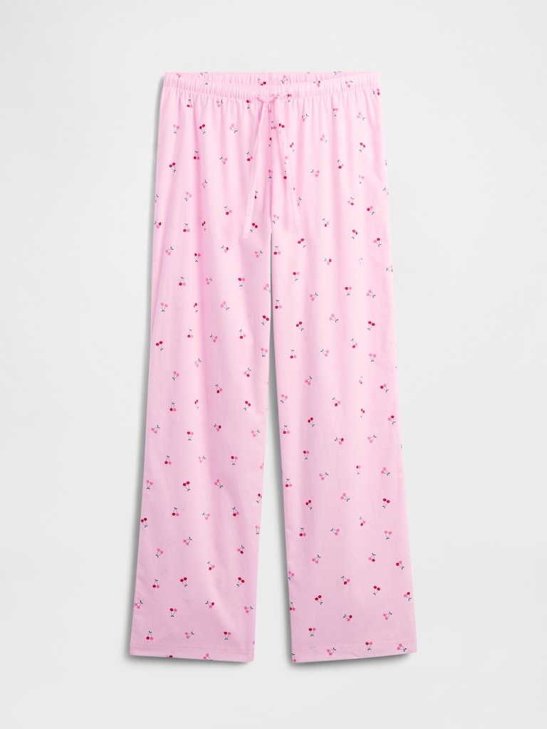 Print Poplin PJ Pants