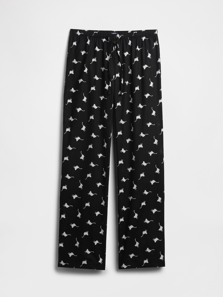 Print Poplin PJ Pants