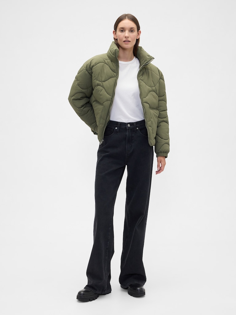 Relaxed Quilted Nylon Jacket